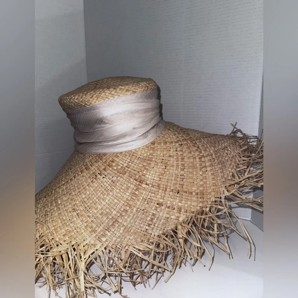 Eugenia Kim Mirabel Natural Raffia wide Brim Sun Hat - Picture 2 of 4